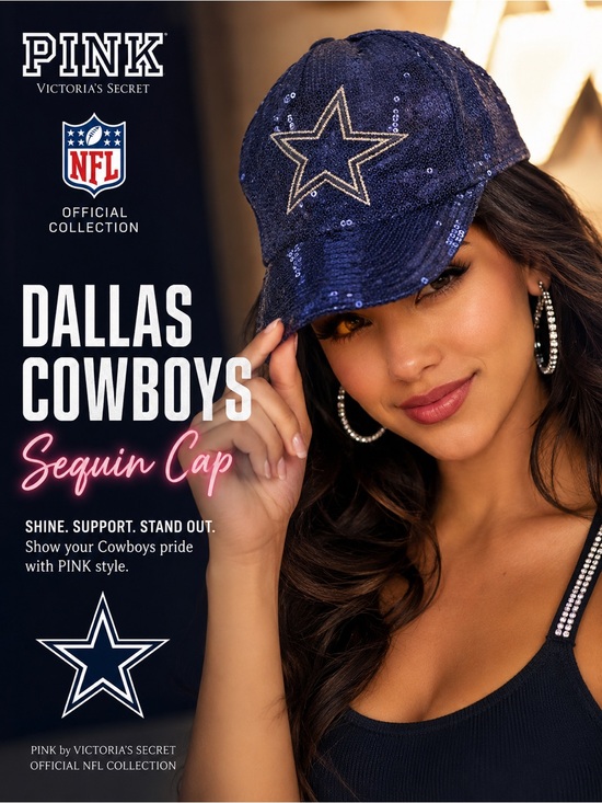 Victoria's Secret Accessories - Victoria’s Secret’s PINK Dallas NFL Cowboys Sequin Hat